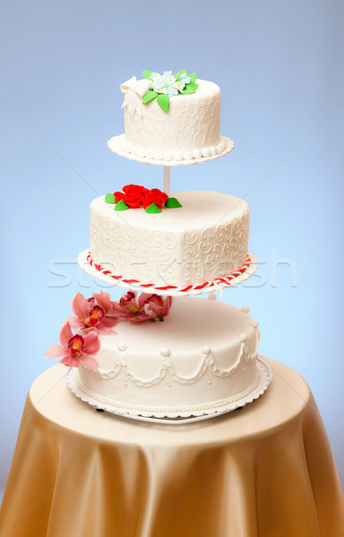 Hochzeit Kuchen Modelle unterschiedlich Blume Essen Stock foto © icefront