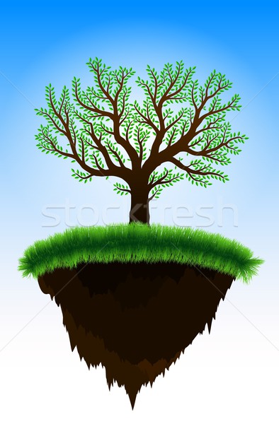 Floating island with tree Stock photo © icefront