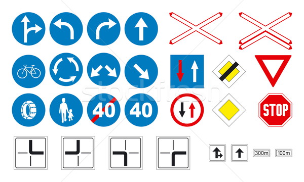 トラフィック 標識 優先 交通標識 コレクション クロス ストックフォト © icefront