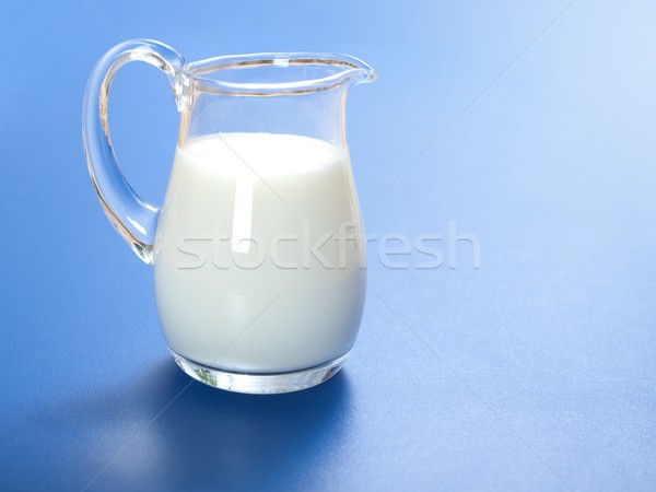 Une litre lait verre bleu [[stock_photo]] © icefront