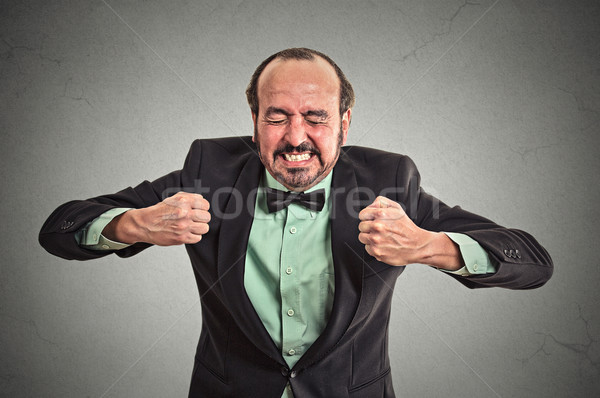 Stock photo: Angry frustrated man screaming 