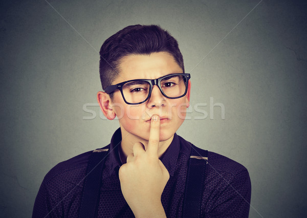 man being doubtful thoughtful about something Stock photo © ichiosea