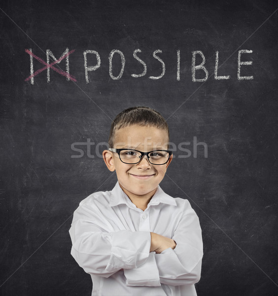 Pozytywny myślenia postawa smart chłopca życia Zdjęcia stock © ichiosea