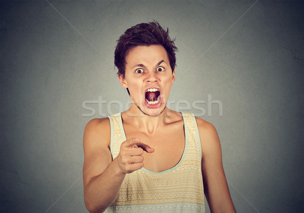 portrait of a angry young man Stock photo © ichiosea