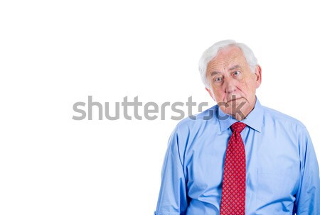 Szomorú idős férfi közelkép portré idős igazgató Stock fotó © ichiosea