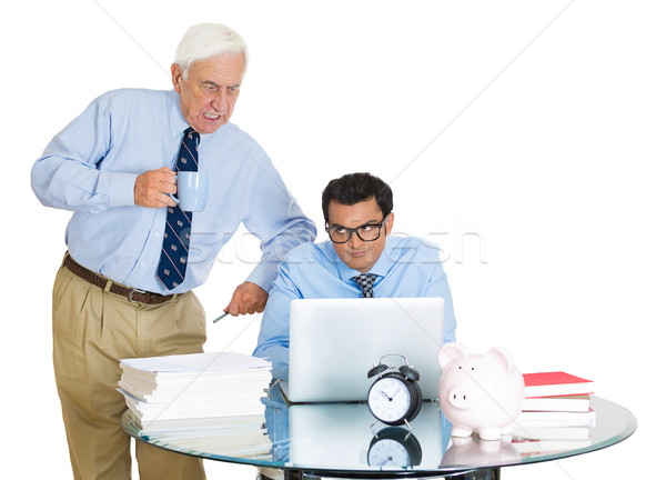 boss checking on his employee Stock photo © ichiosea