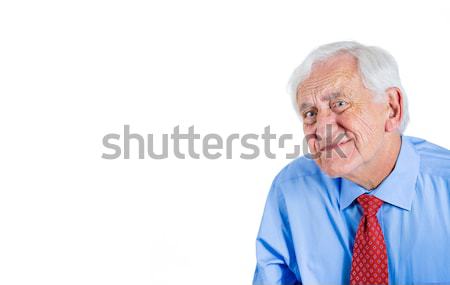 old man keenly listening Stock photo © ichiosea