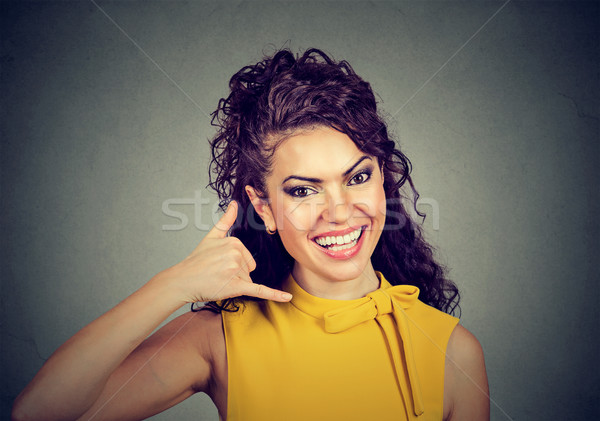 [[stock_photo]]: Femme · composer · nombre · signe