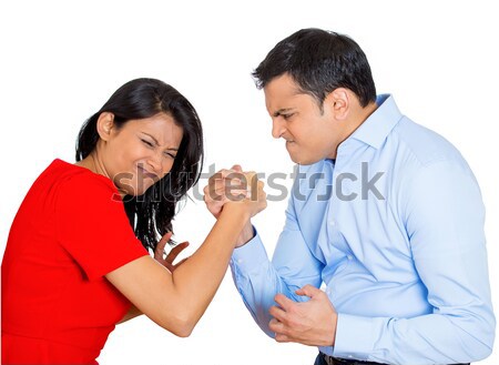 woman covering nose because the man stinks Stock photo © ichiosea