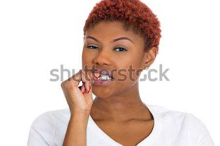 Stressed woman thinking Stock photo © ichiosea