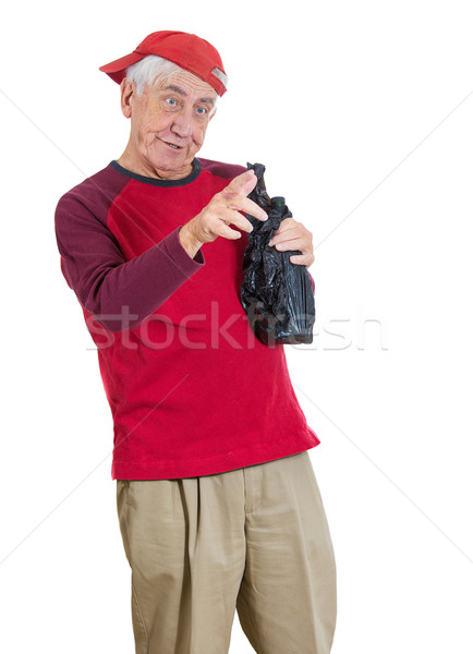 Részeg idős férfi közelkép portré öreg fickó Stock fotó © ichiosea
