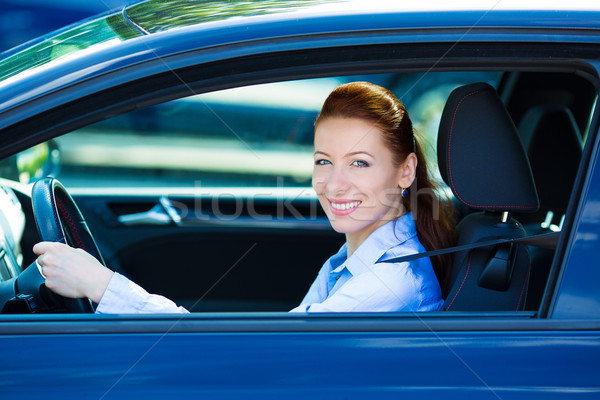 Happy car driver woman smiling  Stock photo © ichiosea