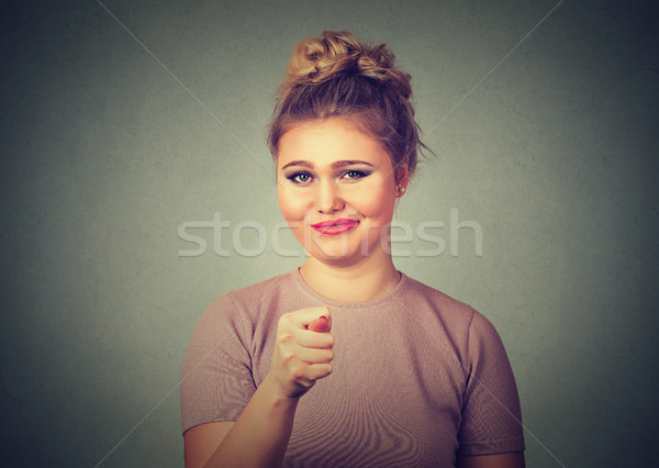 Woman giving thumb, finger figa gesture you get zero nothing  Stock photo © ichiosea