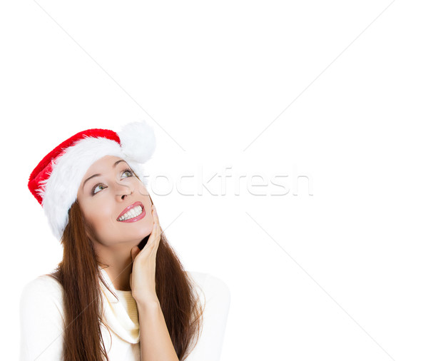 Christmas woman daydreaming Stock photo © ichiosea