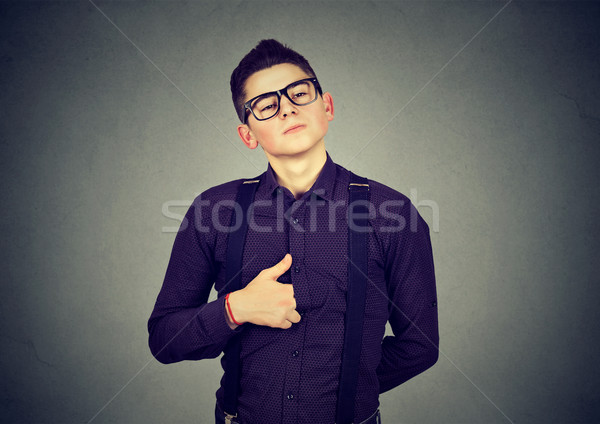 arrogant bold self important stuck up man with napoleon complex Stock photo © ichiosea