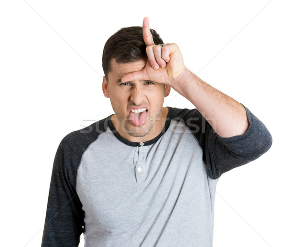 man showing loser sign Stock photo © ichiosea