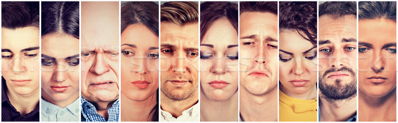 Group of sad people men and women Stock photo © ichiosea