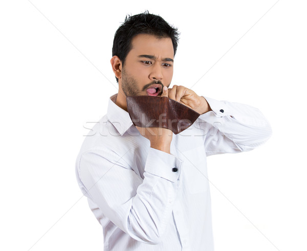 man upset about his empty wallet Stock photo © ichiosea