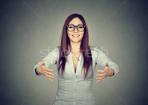 Woman motioning with arms to come and give her a hug Stock photo © ichiosea