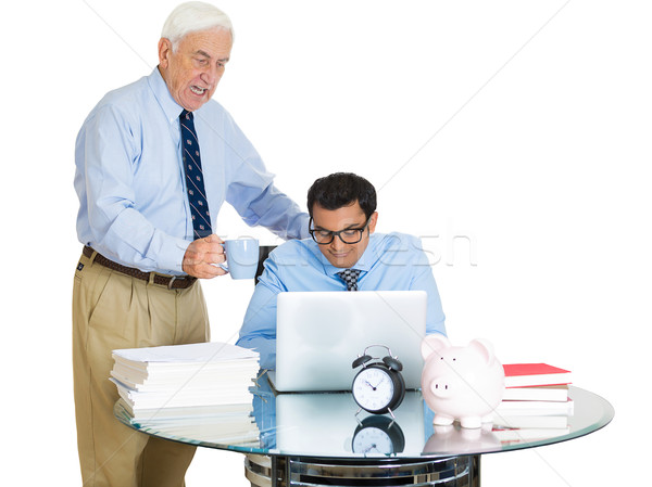 boss checking on his employee Stock photo © ichiosea