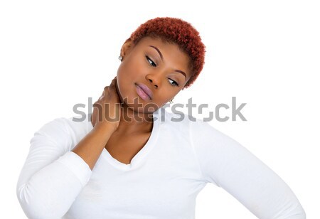 Woman having neck pain Stock photo © ichiosea