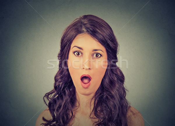 Portrait concerned scared shocked woman  Stock photo © ichiosea