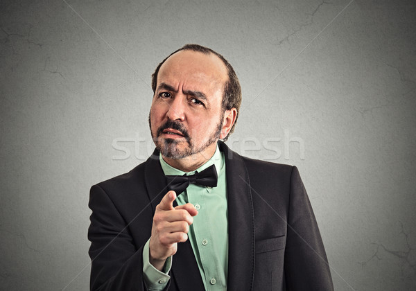 serious middle age man pointing at you with index finger Stock photo © ichiosea