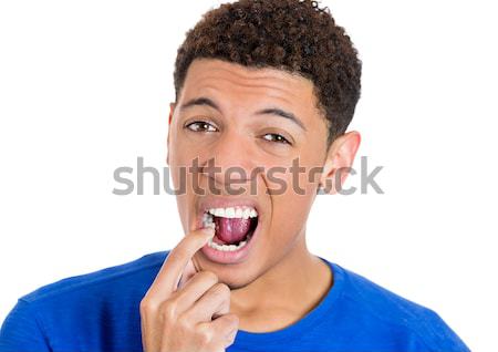 男 歯 クローズアップ 肖像 若い男 ストックフォト © ichiosea