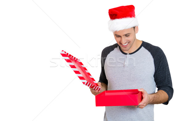 man happy with his gift Stock photo © ichiosea