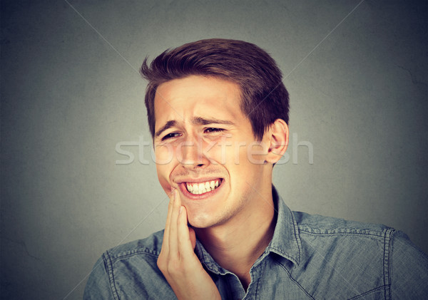 Férfi fogfájás korona probléma sír fájdalom Stock fotó © ichiosea