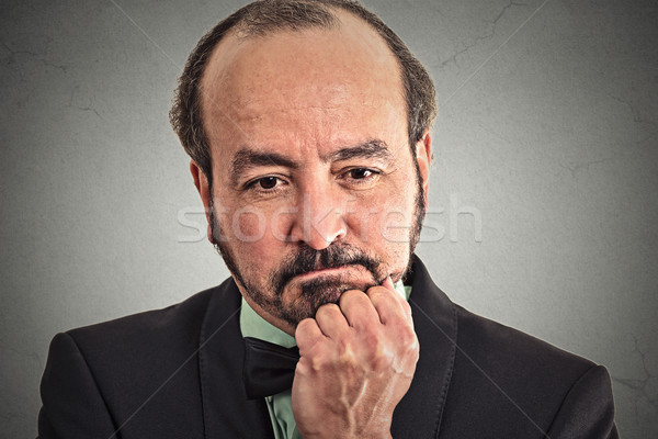 Szomorú lehangolt egyedül csalódott zaklatott férfi Stock fotó © ichiosea