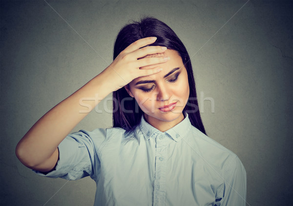 stressed out young woman with worried face expression Stock photo © ichiosea