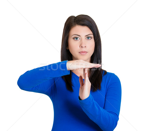 Serious woman showing time out  Stock photo © ichiosea