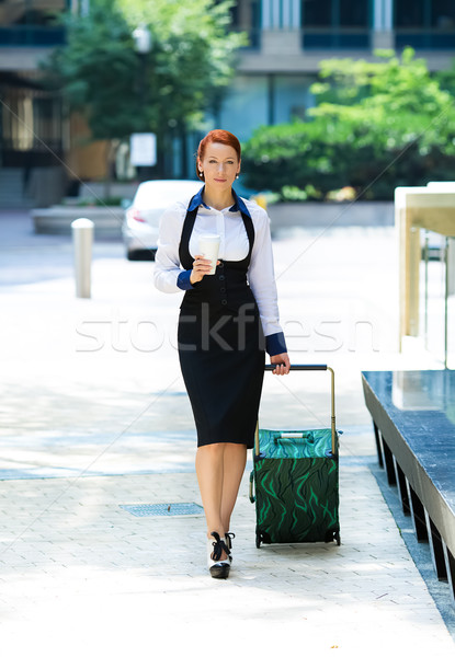 [[stock_photo]]: Femme · d'affaires · femme · d'affaires · voyage · portrait · société