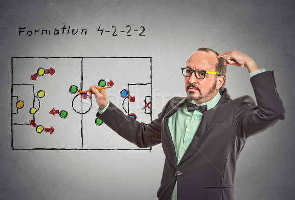 businessman thinking planning on next business plan startegy Stock photo © ichiosea