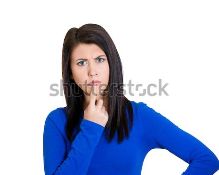 Stock photo: Woman thinking