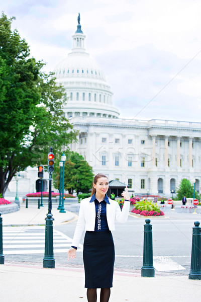 Stock photo: Woman on Capitol Hill