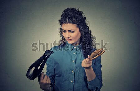 Mujer manos estómago mal dolor retrato Foto stock © ichiosea