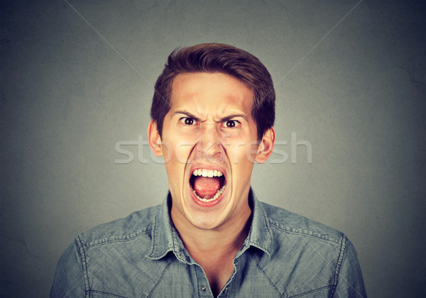 portrait of young angry man Stock photo © ichiosea