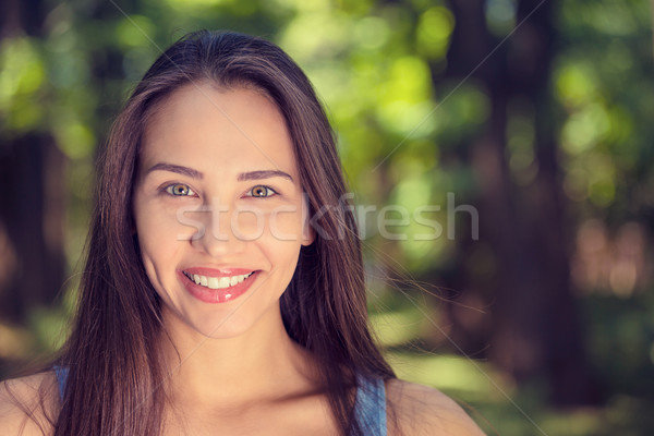 Retrato bastante feliz mulher sorrindo mulher sorrir Foto stock © ichiosea