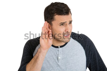 man having difficulty in hearing Stock photo © ichiosea