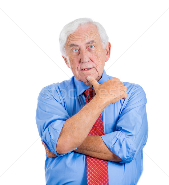 old man trying to recollect something Stock photo © ichiosea