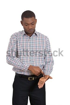 Man, doubling over in stomach pain Stock photo © ichiosea