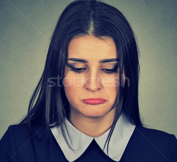 Porträt traurig Frau allein weiblichen Stock foto © ichiosea