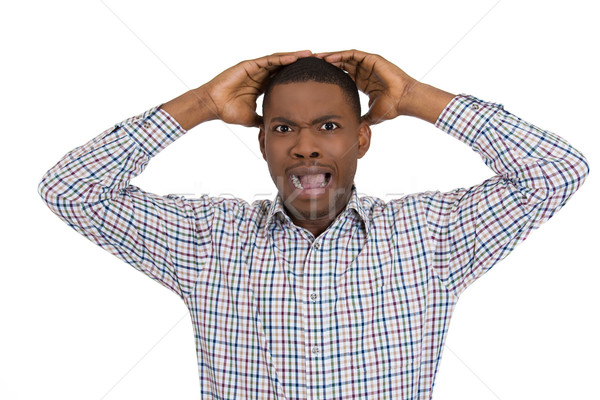 stressed angry man with hands raised Stock photo © ichiosea