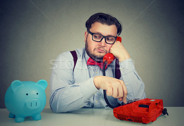 Bank worker having phone call Stock photo © ichiosea