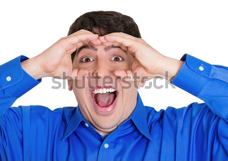 Upsed man covering years Stock photo © ichiosea