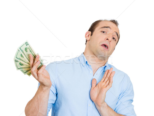 Stock photo: Man not accepting bribery  