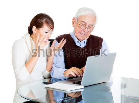 old man making advances on his secretary Stock photo © ichiosea