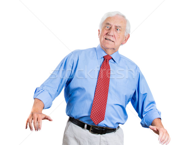 Megrémült idős férfi közelkép portré idős igazgató Stock fotó © ichiosea
